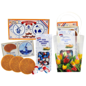 Typisch Hollands Holland Geschenktüte PVC mit Tulpen - 3x Holland Goodies