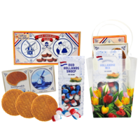 Typisch Hollands Holland Geschenktüte PVC mit Tulpen - 3x Holland Goodies