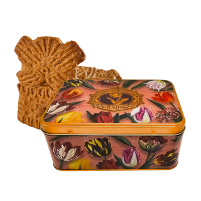 Matix Tin speculaas rectangular Pink - Pretty Tulips