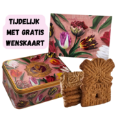 Typisch Hollands Lebkuchendose, rechteckig, Rosa – Hübsche Tulpen