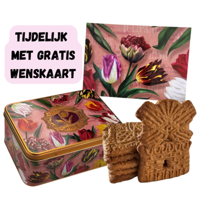 Typisch Hollands Blik speculaas rechthoek Pink - Pretty Tulips