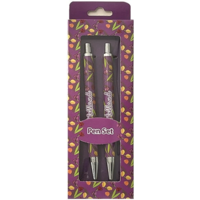 TTD Gifts Holland - Pen set with Tulip decoration in gift box - Purple