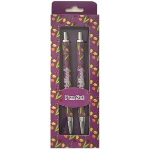 TTD Gifts Holland - Pen set with Tulip decoration in gift box - Purple