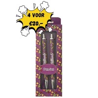 Typisch Hollands Holland - Pen set with Tulip decoration in gift box - Purple