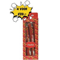 Typisch Hollands Holland - Pen set with Tulip decoration in gift box - Red