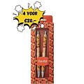 Typisch Hollands Holland - Pen set with Tulip decoration in gift box - Orange