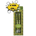 Typisch Hollands Holland - Pen set with Tulip decoration in gift box - Green