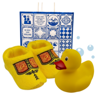 typisch-hollands-geschenkpakket Baby-Geschenkpaket (0-6 Monate) – Holland – Gelb