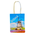 Typisch Hollands Tasche Baumwolle glückliche Häuser Holland - Mühlenlandschaft