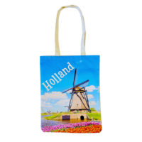 Typisch Hollands Tasche Baumwolle glückliche Häuser Holland - Mühlenlandschaft