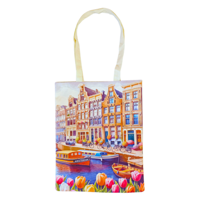 Typisch Hollands Bag cotton happy Amsterdam canals