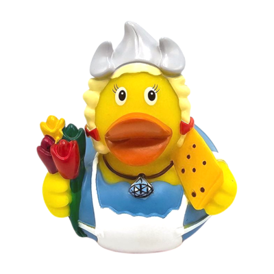 Typisch Hollands Rubber duck Dutch traditional costume - (tulips and cheese)