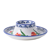 Heinen Delfts blauw Delft blue egg cup - with orange tulips