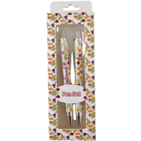TTD Gifts Holland - Pennenset  met Tulpendecoratie in geschenkdoosje - Wit