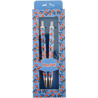 Typisch Hollands Holland - Pennenset  met Tulpendecoratie in geschenkdoosje - Blauw