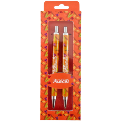 Typisch Hollands Holland - Pen set - Tulip decoration in gift box - Orange