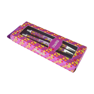 Typisch Hollands Holland - Pen set - Tulip decoration in gift box - Purple