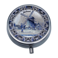 Matix Pill box Holland Delft Blue - Silver colored
