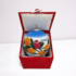 TTD Gifts Weihnachtskugel in luxuriöser Geschenkbox – Tulpen – Rot-Orange
