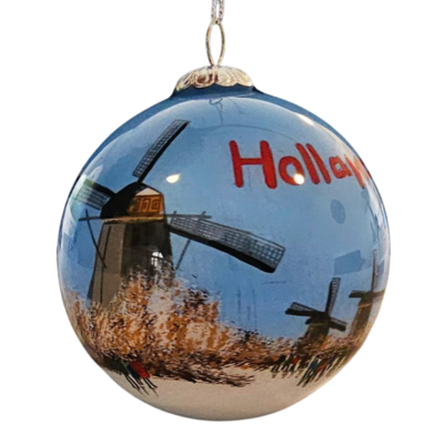 Typisch Hollands Christmas ball in luxury gift box - Windmills - Winter - Holland