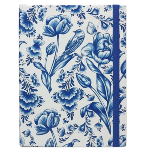 TTD Gifts Notitieboekje Delfts blauwe bloemen en vogels