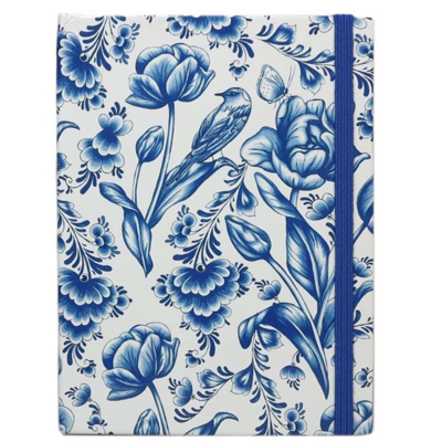 TTD Gifts Notizbuch Delfter blaue Blumen und Vögel