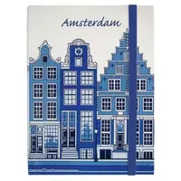 TTD Gifts Notebook Amsterdam - Facade houses - Delft blue