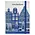 Typisch Hollands Notitieboekje Amsterdam - Gevelhuisjes - Delfts blauw