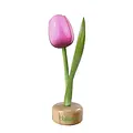 Nijhuis  Houten tulp op voet Roze-wit