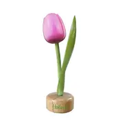 Typisch Hollands Wooden tulip on foot Pink-white