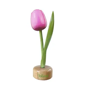 Nijhuis  Holztulpe auf Ständer, rosa-weiß