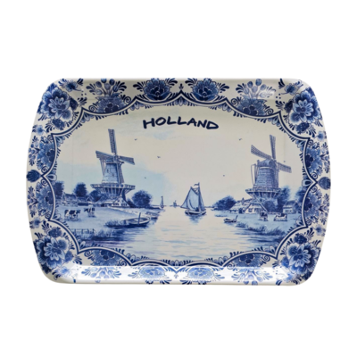 Typisch Hollands Delfts blauw - Dienblad Holland (groot)