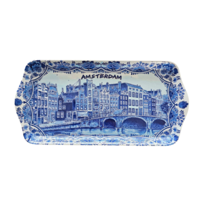 Typisch Hollands Tray Amsterdam Medium - Delft blue