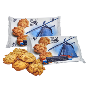 Typisch Hollands Old Dutch Peanut Cookies – holländische Mühlenverpackung