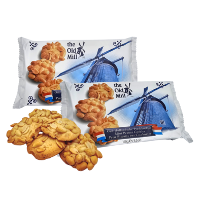 Typisch Hollands Old Dutch Peanut Cookies – holländische Mühlenverpackung