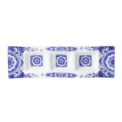 Heinen Delftware Delft blue Tapas bowl - 3 compartments