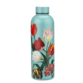 Typisch Hollands Water bottle (insulated bottle) Green Tulips (pretty tulips) botanical tulip print