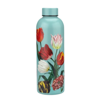 Typisch Hollands Water bottle (insulated bottle) Green - Tulips (pretty tulips) botanical tulip print