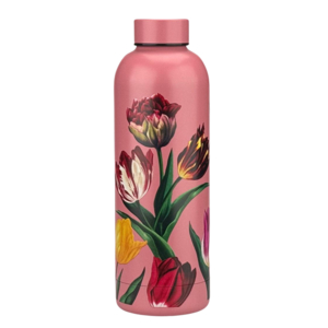 Matix Wasserflasche (Isolierflasche) Rosa – Tulpen (hübsche Tulpen) botanischer Tulpendruck