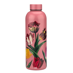 Matix Water bottle (insulated bottle) Pink - Tulips (pretty tulips) botanical tulip print