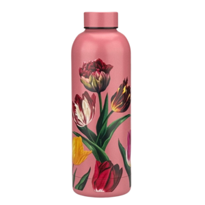 Matix Waterfles (isoleerfles) Roze- Tulpen (pretty tulips) botanische tulpprint