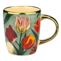 Matix Beker klein pretty tulips groen met goud