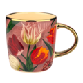 Typisch Hollands Tasse (groß) hübsche Tulpen rosa mit Gold