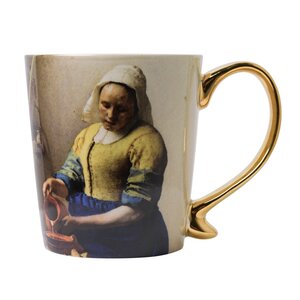 Typisch Hollands Luxury mug - Milkmaid (gold handle)