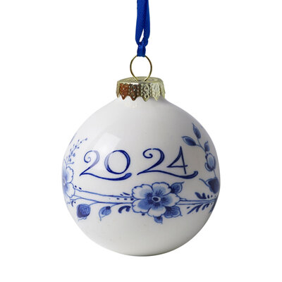 Heinen Delftware Delfter blau dekorierter Weihnachtsball 2024