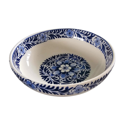 Heinen Delftware Tapas schaaltje - Delfts blauw - Bloem - Groot