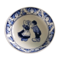 Heinen Delftware Delfter blaue Schale - Holland küssendes Paar - 13,5 cm