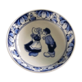 Heinen Delftware Delfts blauw schaaltje - Holland kuspaar-13.5cm