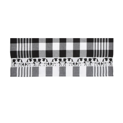 TTD Gifts Tea towel Cows - Black and White