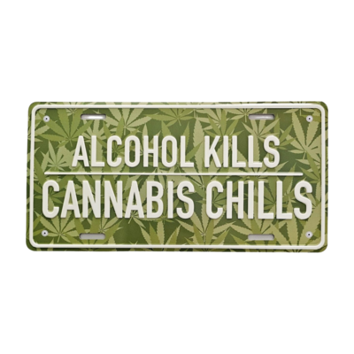 TTD Gifts License plate Cannabis - Alcohol